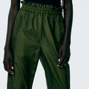 Tibi crispy nylon,  paper bag waist Felix joggers, S, excellent condition, $110.